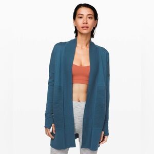 lululemon athletica Teal Open-Front Cardigan